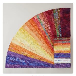 Buds and Blooms Batiks  Strip set / jelly roll by Island Batik